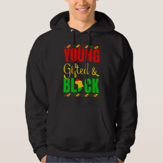 Jong Begiftigd En Zwarte Geschiedenis Afro-Amerika Hoodie