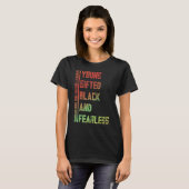 Jong, Begiftigd, Zwart, Onbevreesd Een Huldiging a T-shirt (Voorkant volledig)