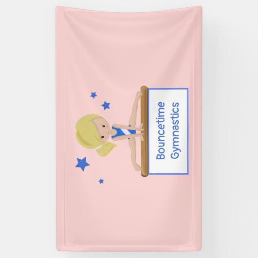 Jong Blond Gymnast Academy School Class Custom Spandoek (Verticaal)