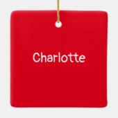 Jong blond gymnast gepersonaliseerde aangepaste te keramisch ornament (Achterkant)