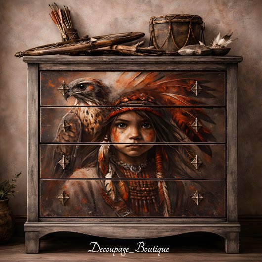 Jong Brave & Adelaar hoofdtooi Decoupage Tissuepapier
