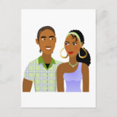 Jong echtpaar in de liefde briefkaart (Voorkant)