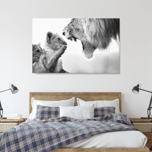 Jong en onverdiende wandkunst canvas afdruk (Insitu (Slaapkamer))