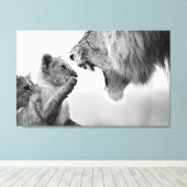 Jong en onverdiende wandkunst canvas afdruk (Insitu (Houten vloer))