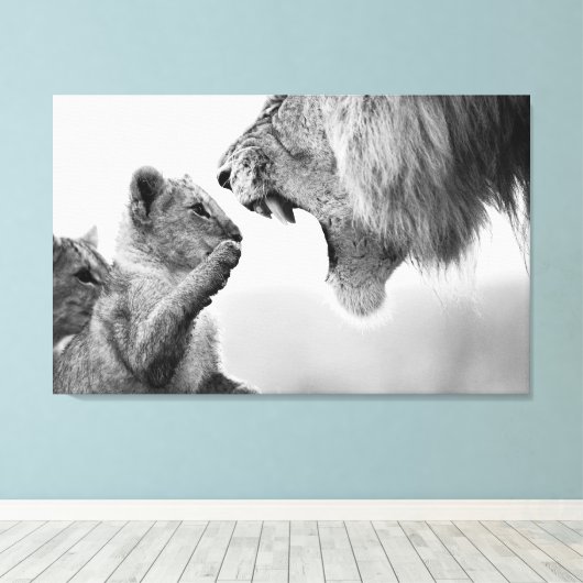 Jong en onverdiende wandkunst canvas afdruk (Insitu (Houten vloer))