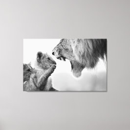 Jong en onverdiende wandkunst canvas afdruk