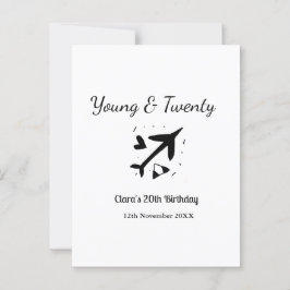 Jong en twintig avontuur gelukkige verjaardag voeg briefkaart