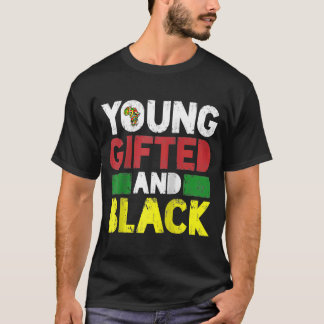 Jong en zwart Afrikaanse trots Zwarte Geschiedenis T-shirt
