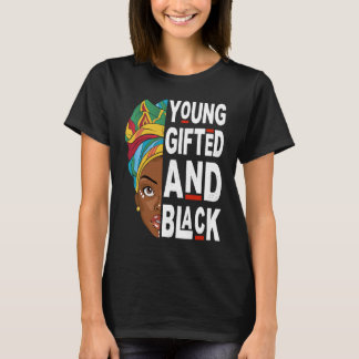 Jong en zwart Afro Zwarte Geschiedenis Maand Melan T-shirt