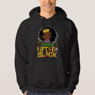 Jong en zwart klein zwart koningin melanine meisje hoodie