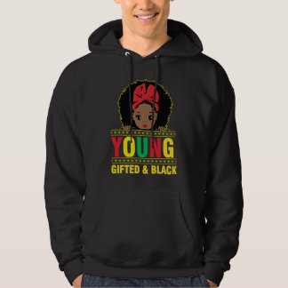 Jong en zwart klein zwart koningin melanine meisje hoodie