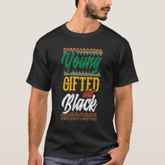 Jong en zwart trots Afro-Amerikaans erfgoed T-shirt