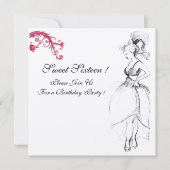 JONG GEZELLIG MEISJE 16 VERJAARDAGSFEEST, Zwart, W Kaart (Voorkant)