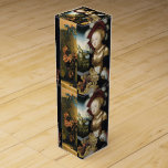 JONG GIRL ANTIEK GRAPE VINEYARD EN WIJN WIJN GESCHENKDOOS<br><div class="desc">Schilderend schilderij van hangende druiven met blauw lintje.Prachtige blondjonge meid in prachtige jurk en goudjuwelen met rood pet en witte veren met een bord vol rode gele druiven, druiven, rode groene herfstbladeren met een meerlandschap op de achtergrond ( Salome ) door de Duitse schilder Lucas Cranach de Ouderen 1530 .Classic,...</div>