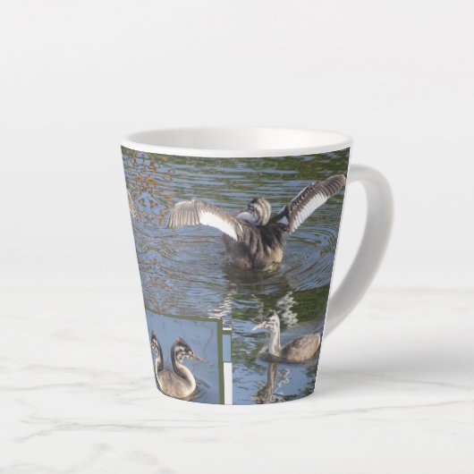 Jong Grebe Birds Design Latte Mok (Rechterhoek)