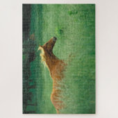 Jong hengst rent door weide legpuzzel (Verticaal)