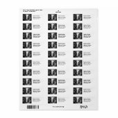 Jong Holstein Dairy Bull Kalf in zwart-wit Etiket (Full Sheet)