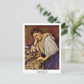 jong Italiaans meisje van Paul Cezanne Briefkaart (Staand voorkant)