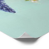 Jong kalf met bloemenkrans en vlinders poster (Hoek)