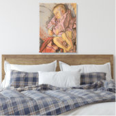 Jong Kind Slapen op een Kussen (door Wyspiański) Canvas Afdruk (Insitu (Slaapkamer))
