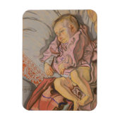 Jong Kind Slapen op een Kussen Magneet (Verticaal)