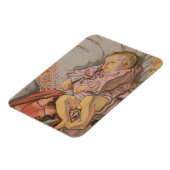 Jong Kind Slapen op een Kussen Magneet (Linkerzijde)