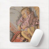 Jong Kind Slapen op een Kussen Muismat (Met muis)