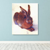 Jong konijn van Albrecht Durer, Renaissance-schild Canvas Afdruk (Insitu (Houten vloer))
