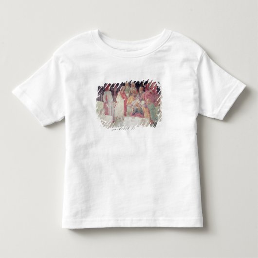 Jong Man begroet door de zeven liberale kunsten Kinder Shirts (Voorkant)