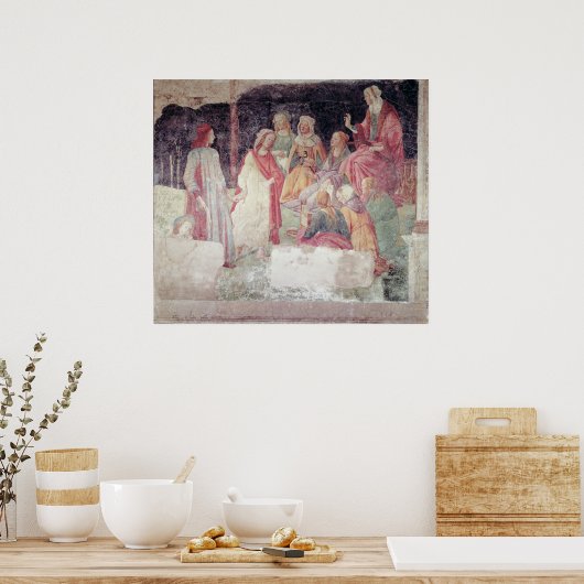 Jong Man begroet door de zeven liberale kunsten Poster (Keuken)