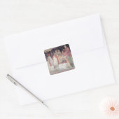 Jong Man begroet door de zeven liberale kunsten Vierkante Sticker (Envelop)