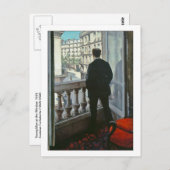 Jong Man bij Window door Gustave Caillebotte Briefkaart (Voorkant / Achterkant)