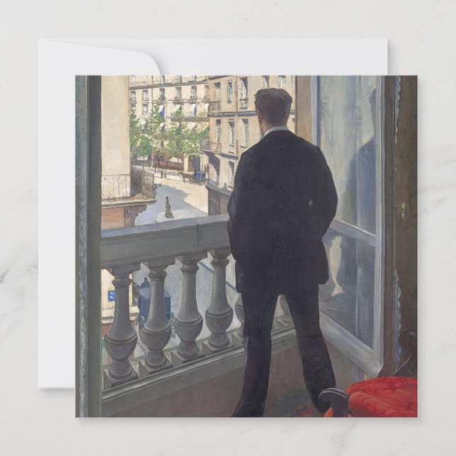 Jong Man bij Zijn Raam door Gustave Caillebotte (Voorkant)