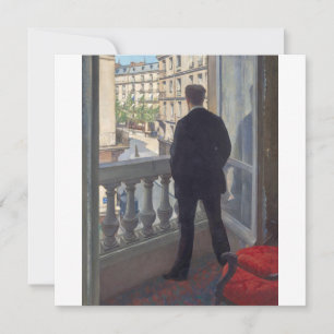 Jong Man bij Zijn Raam door Gustave Caillebotte Feestdagenkaart
