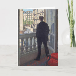 Jong Man bij Zijn Raam door Gustave Caillebotte Kaart
