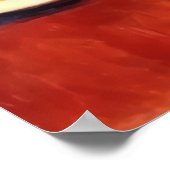 Jong man en diner op tafel | AI Art Poster (Hoek)