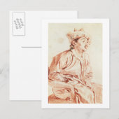 Jong Man in Oriental Costume (tekening) Briefkaart (Voorkant / Achterkant)