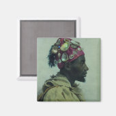 Jong Man in profiel (Profil aux coquillages) Magneet (Voorkant / Achterkant)