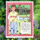 Jong Man Inspirerend Briefkaart