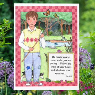 Jong Man Inspirerend Briefkaart