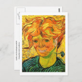 Jong Man met Cornflower Van Gogh Fine Art Briefkaart (Voorkant / Achterkant)
