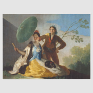Jong Man met een parasol voor een Spaanse dame Tissuepapier