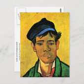 Jong Man met een Pet Van Gogh Fine Art Briefkaart (Voorkant / Achterkant)