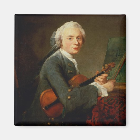 Jong Man met een Violin Magneet (Voorkant)