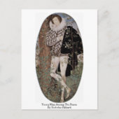 Jong Man onder de Rozen van Nicholas Hilliard Briefkaart (Voorkant)