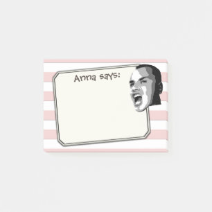 Jong Man schreeuwen op pastel rode strepen elke kl Post-it® Notes