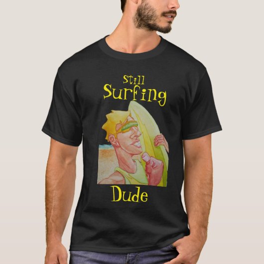 Jong man surfen t-shirt (Voorkant)