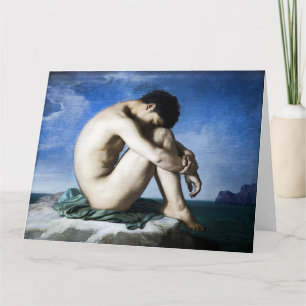 Jong Man van het Zee Fine Art Groetjes Kaart