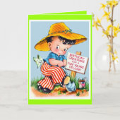 Jong man wenskaart! kaart (Gele Bloem)