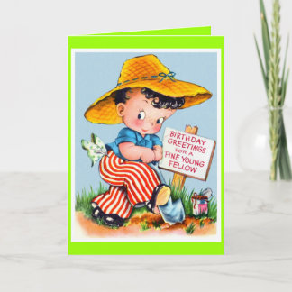 Jong man wenskaart! kaart